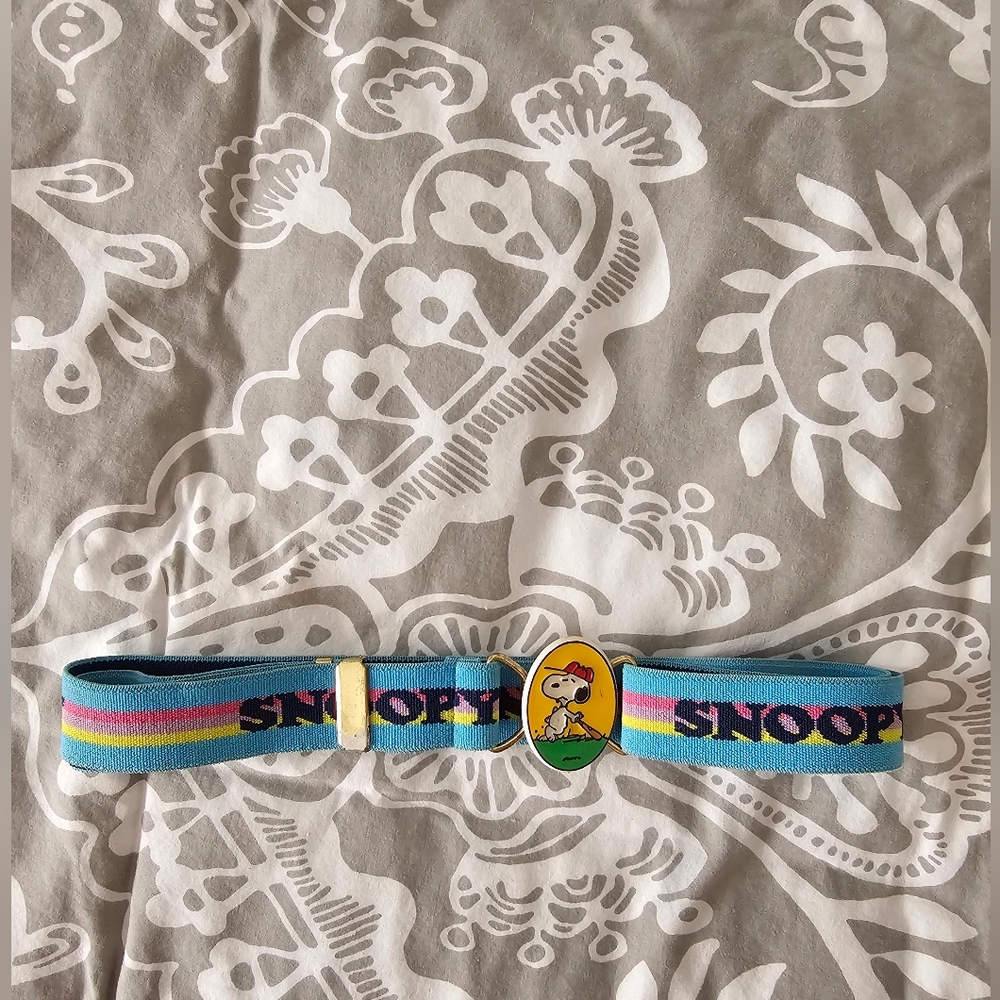 Rare Elastic Vintage Snoopy Belt